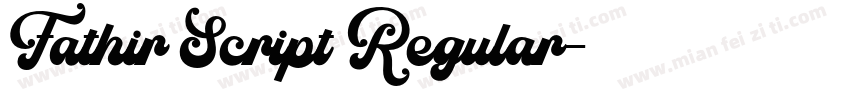 Fathir Script Regular字体转换